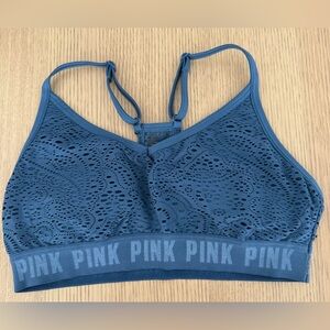Victoria's Secret PINK blue sport bra #activewear